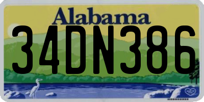 AL license plate 34DN386
