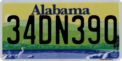 AL license plate 34DN390