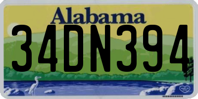 AL license plate 34DN394