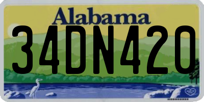 AL license plate 34DN420