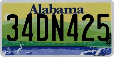 AL license plate 34DN425