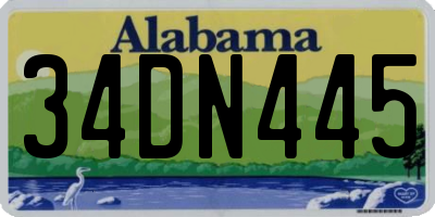 AL license plate 34DN445
