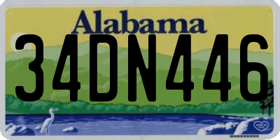 AL license plate 34DN446