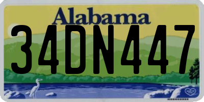 AL license plate 34DN447