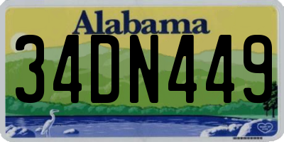 AL license plate 34DN449