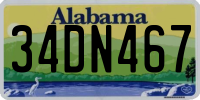 AL license plate 34DN467