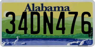 AL license plate 34DN476