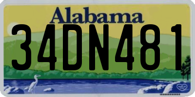 AL license plate 34DN481