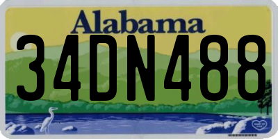 AL license plate 34DN488