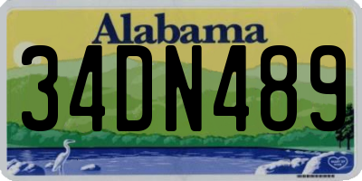 AL license plate 34DN489