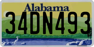 AL license plate 34DN493