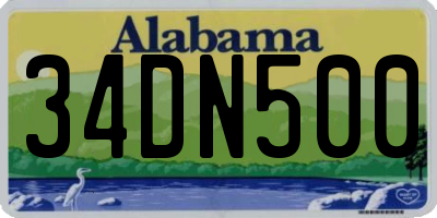 AL license plate 34DN500