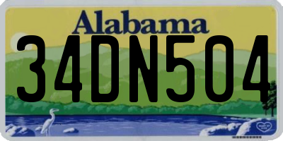 AL license plate 34DN504