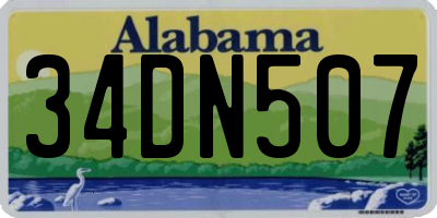 AL license plate 34DN507