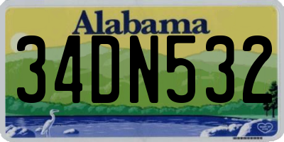 AL license plate 34DN532