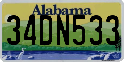 AL license plate 34DN533