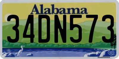 AL license plate 34DN573