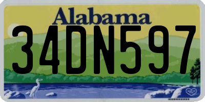 AL license plate 34DN597