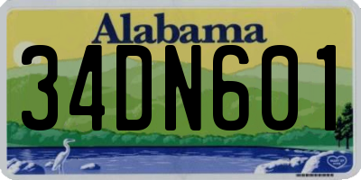 AL license plate 34DN601