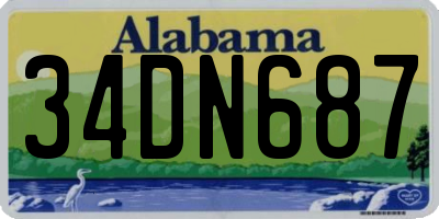 AL license plate 34DN687