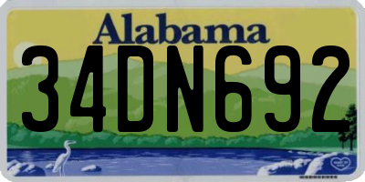 AL license plate 34DN692