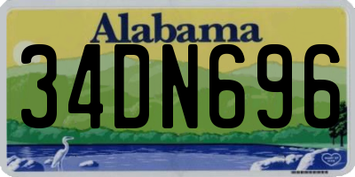 AL license plate 34DN696