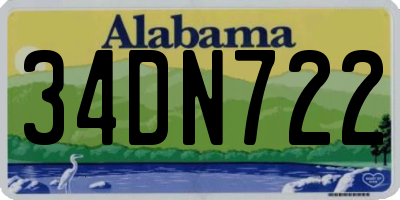 AL license plate 34DN722