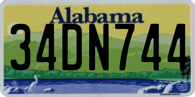 AL license plate 34DN744