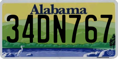 AL license plate 34DN767
