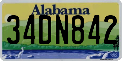 AL license plate 34DN842