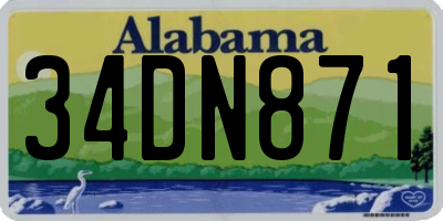 AL license plate 34DN871