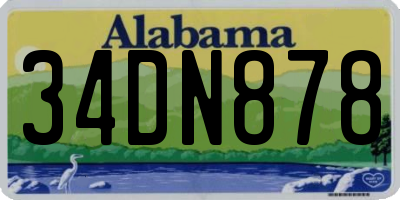 AL license plate 34DN878