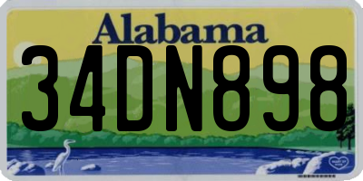 AL license plate 34DN898