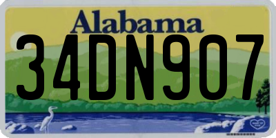 AL license plate 34DN907