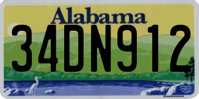 AL license plate 34DN912
