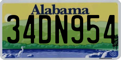 AL license plate 34DN954