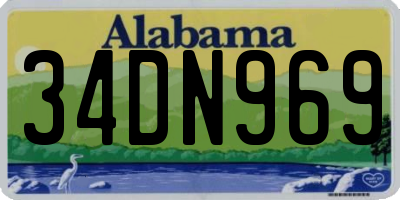 AL license plate 34DN969