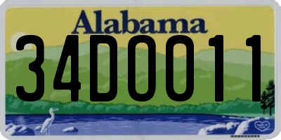 AL license plate 34DO011
