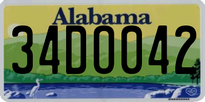 AL license plate 34DO042