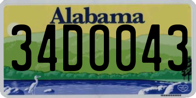 AL license plate 34DO043