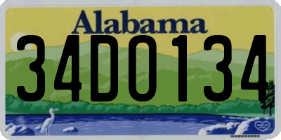 AL license plate 34DO134