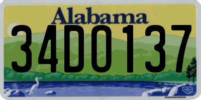 AL license plate 34DO137