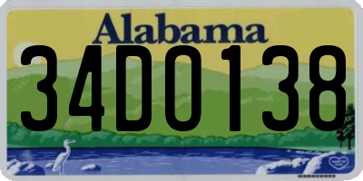 AL license plate 34DO138