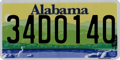 AL license plate 34DO140