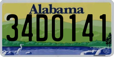 AL license plate 34DO141