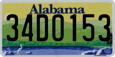 AL license plate 34DO153