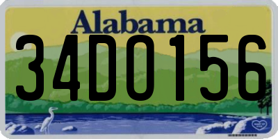 AL license plate 34DO156