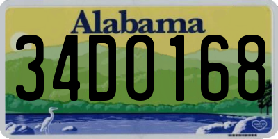 AL license plate 34DO168