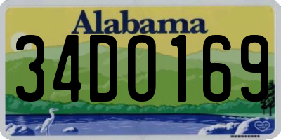 AL license plate 34DO169