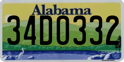 AL license plate 34DO332
